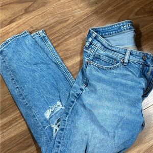 American Eagle Outfitters Women's Distressed Blue Skinny Jeans